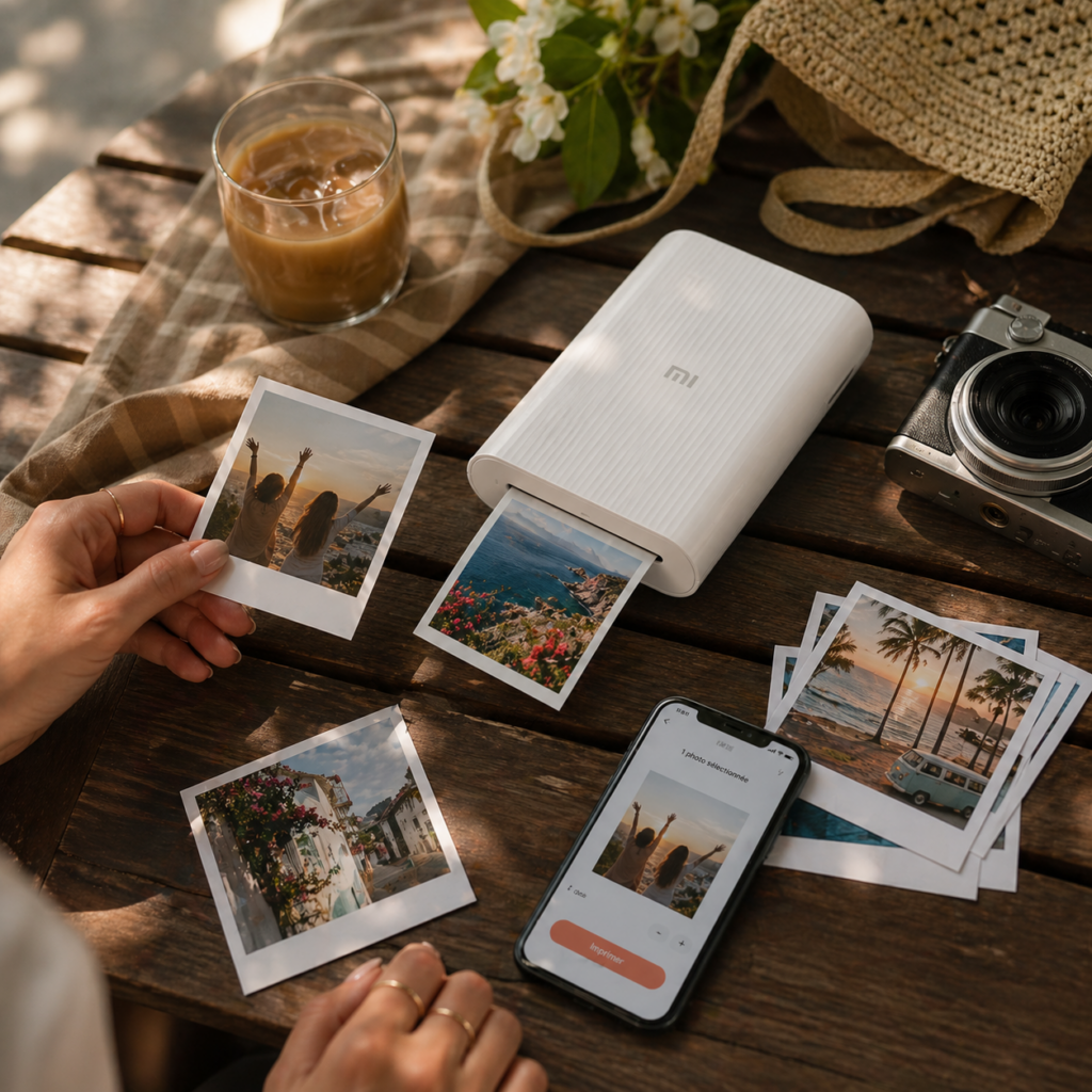 Mini imprimante photo portable pour smartphone, idée cadeau fête des mères pratique et moderne